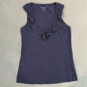 Lilly Pulitzer tank top with ruffle neckline